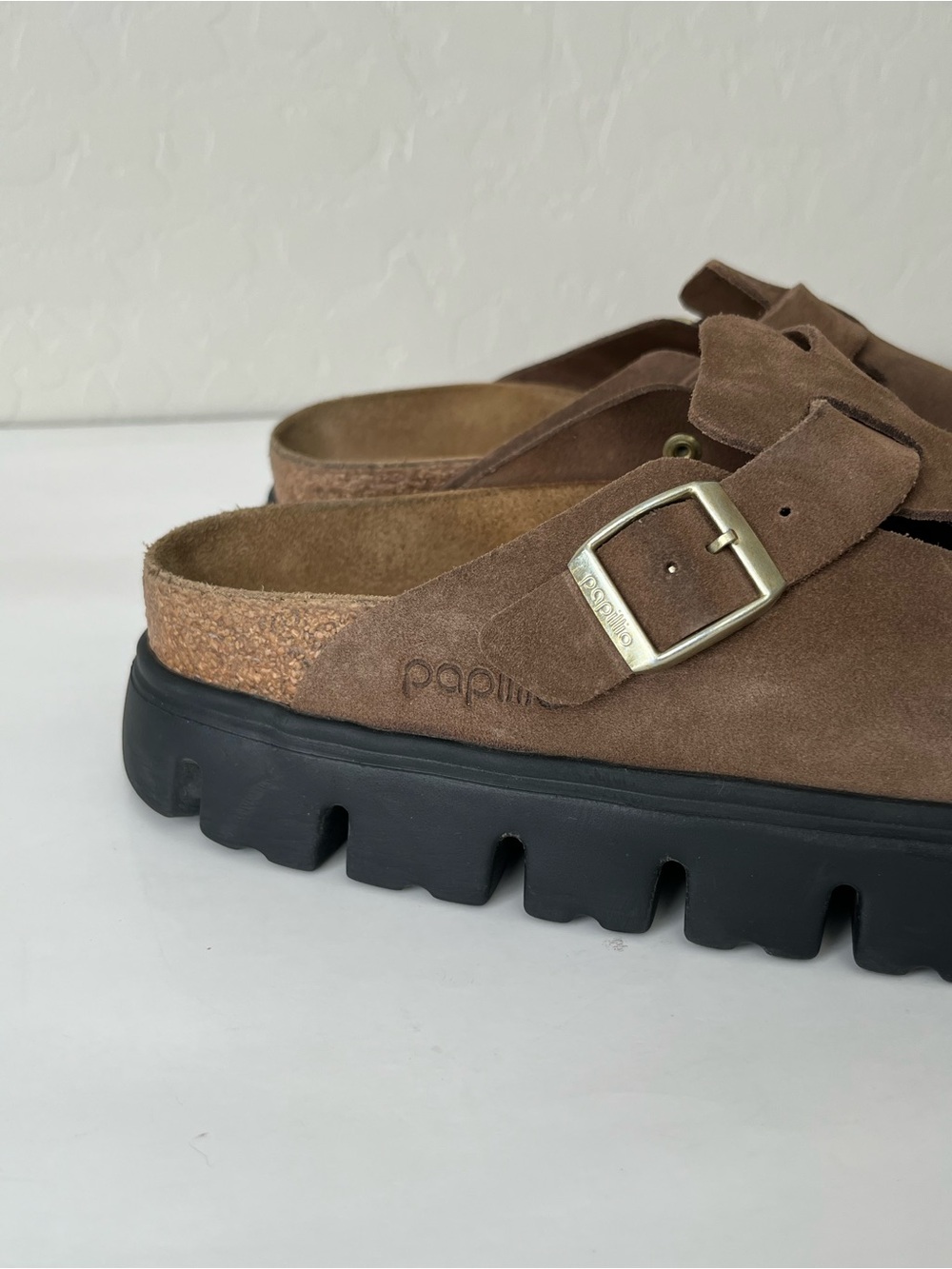Birkenstock Papillio platform Boston Chunky Suede Platform Clogs 40 US 9 - Picture 5 of 11